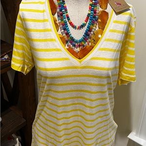 Striped Joules tee shirt; size 12